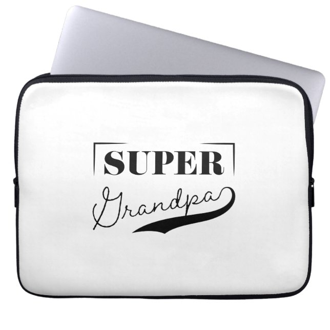 Super Grandpa Laptop Sleeve (Voorkant)