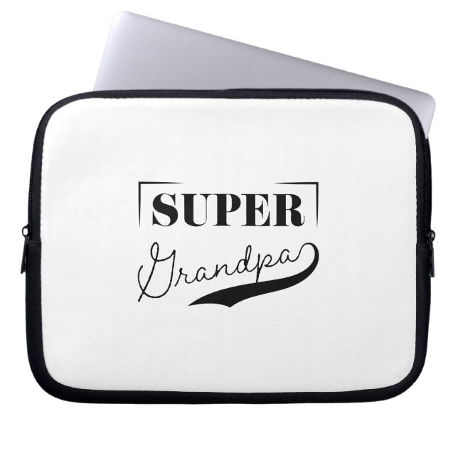 Super Grandpa Laptop Sleeve (Voorkant)
