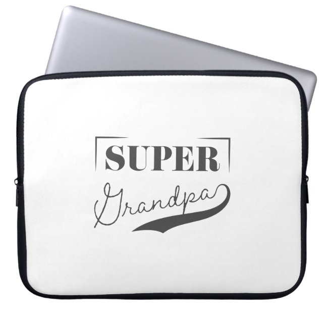 Super Grandpa Laptop Sleeve (Voorkant)