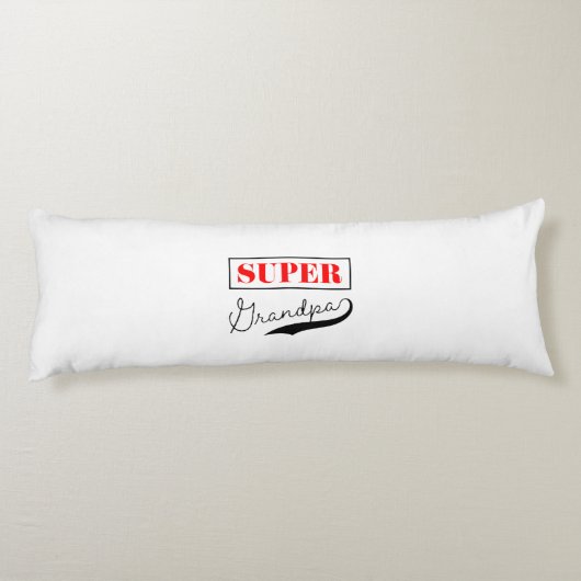 Super Grandpa Lichaamskussen (Achterkant)