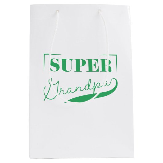 Super Grandpa Medium Cadeauzakje (Voorkant)