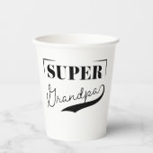 Super Grandpa Papieren Bekers (Voorkant)