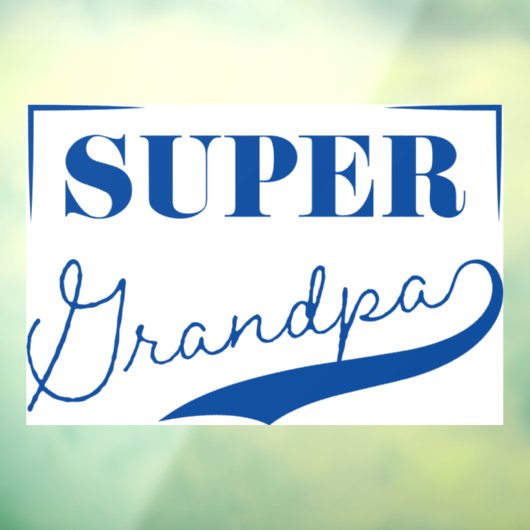 Super Grandpa Raamsticker (Vel 3)