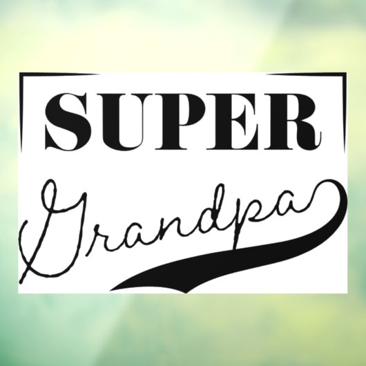 Super Grandpa Raamsticker (Vel 3)