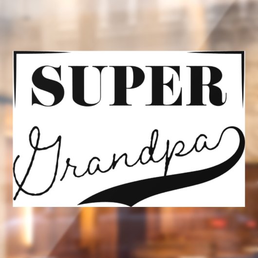 Super Grandpa Raamsticker (Vel 2)
