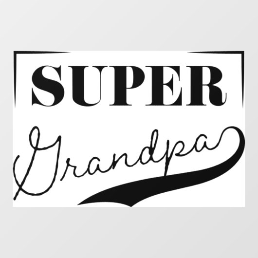 Super Grandpa Raamsticker (Vel)