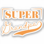 Super Grandpa Sticker (Voorkant)