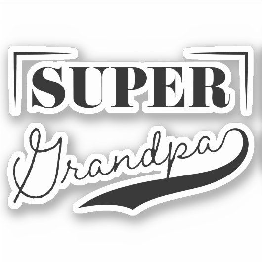 Super Grandpa Sticker (Voorkant)