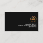 Super Green Lightning Strike Taxi Transport Visitekaartje (Achterkant)