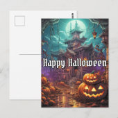 Super griezelig gelukkig Halloween spookhuis Briefkaart (Voorkant / Achterkant)