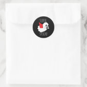 Super griezelig ronde sticker (Tas)