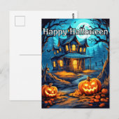 Super griezelige snode pompoenen | Happy Halloween Briefkaart (Voorkant / Achterkant)