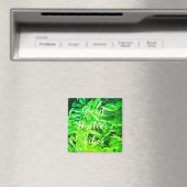 Super groene positieve vibes bladeren magneet (Insitu (Vaatwasser))