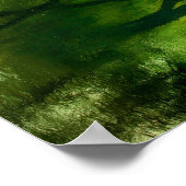 Super Groene Rivier Bomen Reflectie A3 Poster (Hoek)