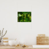 Super Groene Rivier Bomen Reflectie A3 Poster (Keuken)