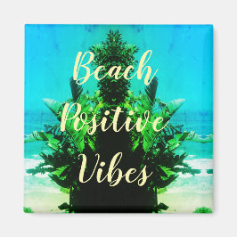 Super groene zomer strand positieve vibes magneet