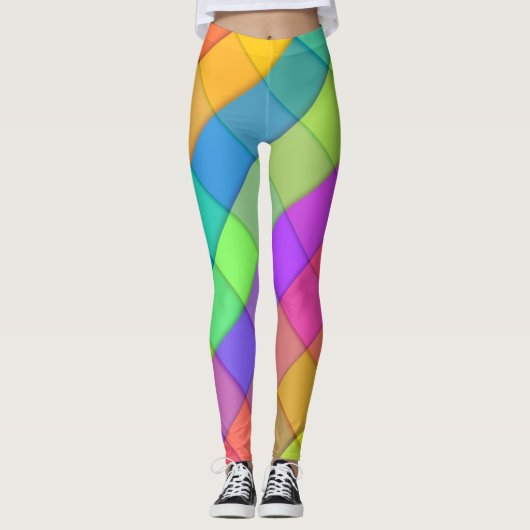 Super Groovy Bright Fun Colorful Leggings (Voorkant)
