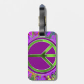 SUPER Groovy Peace Sign Bagagelabel (Achterkant verticaal)
