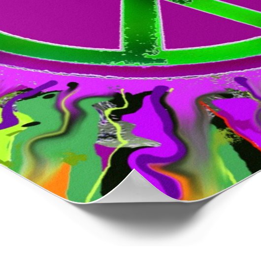 SUPER Groovy Peace Sign Poster (Hoek)