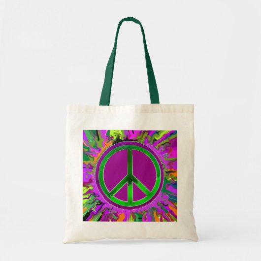 SUPER Groovy Peace Sign Tote Bag (Voorkant)