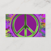 SUPER Groovy Peace Sign Visitekaartje (Achterkant)