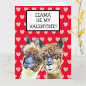 Super Grote Lama, wees mijn Valentijn? Ik hou heel Kaart (Gele Bloem)