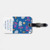 Super Grover 2.0 Night Sky Patroon Bagagelabel (Achterkant horizontaal)