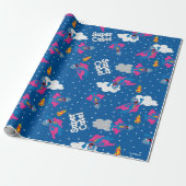 Super Grover 2.0 Night Sky Patroon Cadeaupapier (Uitgerold)