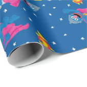 Super Grover 2.0 Night Sky Patroon Cadeaupapier (Rol Hoek)