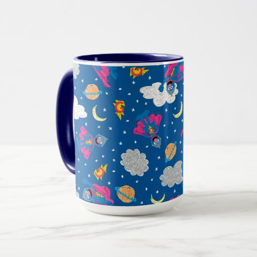 Super Grover 2.0 Night Sky Patroon Mok (Voorkant links)