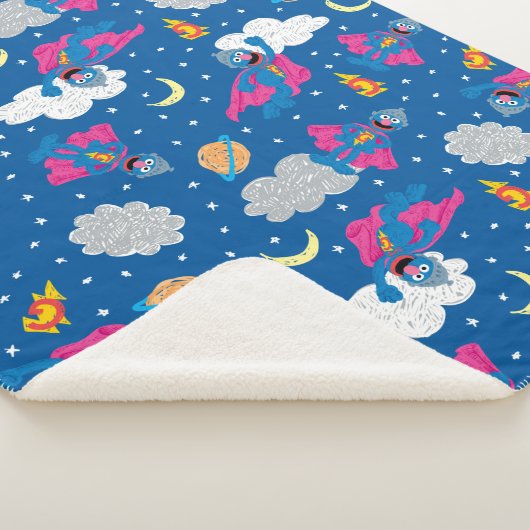 Super Grover 2.0 Night Sky Patroon Sherpa Deken (3/4)