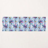 Super Grover Comic Striped Blue Patroon Yogamat (Voorkant (horizontaal))