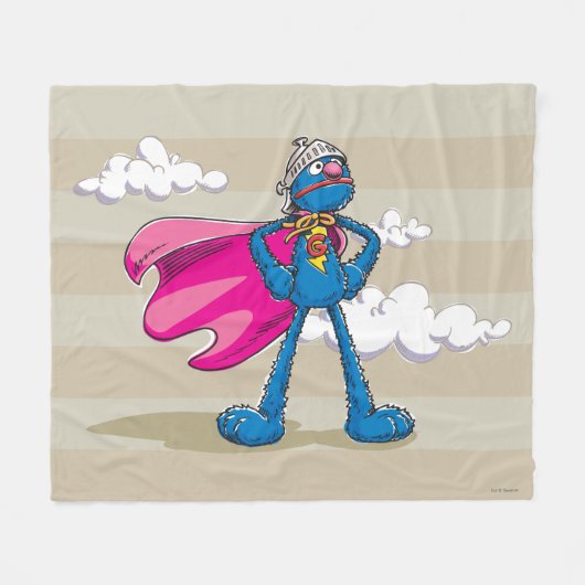Super Grover Fleece Deken (Voorkant (Horizontaal))