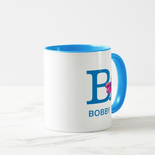 Super Grover Jouw naam en monogram B toevoegen Mok (Voorkant rechts)