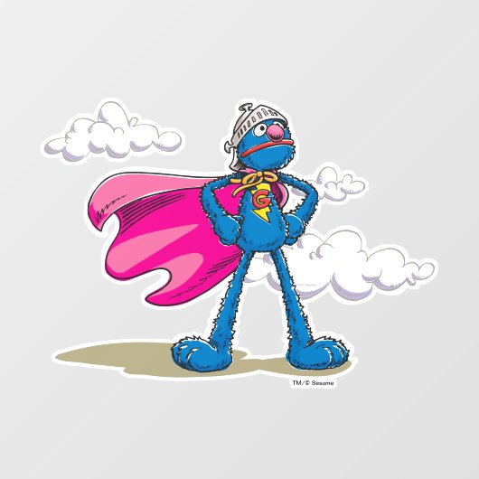 Super Grover Raamsticker (Vel)