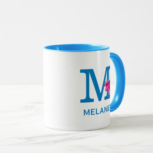 Super Grover Voeg Jouw naam & Monogram M Mok (Voorkant rechts)