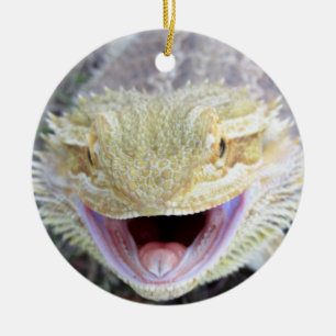Super Happy Bearded Dragon Keramisch Ornament