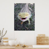 Super Happy Bearded Dragon Poster (Keuken)