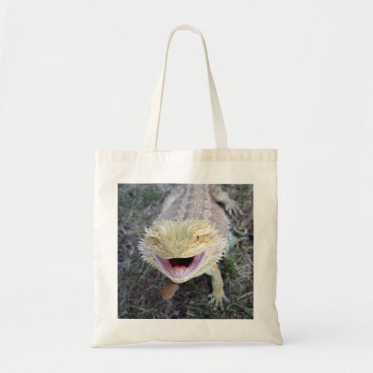 Super Happy Bearded Dragon Tote Bag (Voorkant)