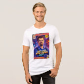 Super Happy Fun Coder Guy Cover Art No. One Tri-Blend Shirt (Voorkant volledig)