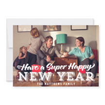 Super Happy Nieuwjaar Fotokaart