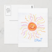 Super Happy Sun Briefkaart (Voorkant / Achterkant)