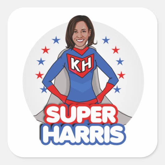 SUPER HARRIS VIERKANTE STICKER (Voorkant)