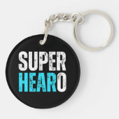 Super Hearo - Deaf / Cochlear Implant Warrior Sleutelhanger (Achterkant)