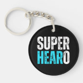 Super Hearo - Deaf / Cochlear Implant Warrior Sleutelhanger (Voorkant)
