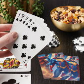 Super held met nieuwe Super held Pokerkaarten (Insitu)