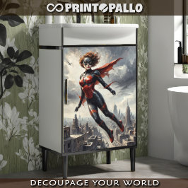 Super held moeder in 1950 strips tissuepapier