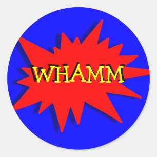 Super-held Party Thema Rood Blauw Ronde Sticker