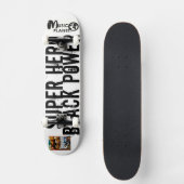 SUPER HELD ZWARTE KRACHT Skateboard (Voorkant)