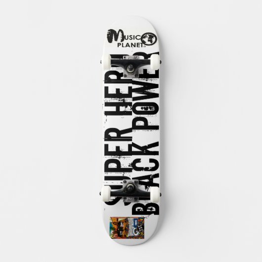 SUPER HELD ZWARTE KRACHT Skateboard (Voorkant)